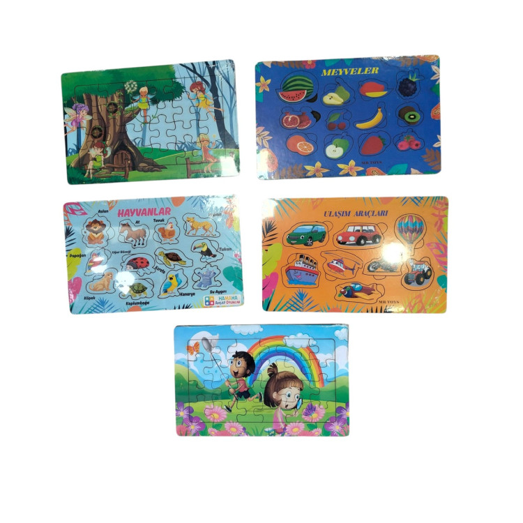 AHŞAP GEÇMELİ PUZZLE (KARMA) 18*28CM
