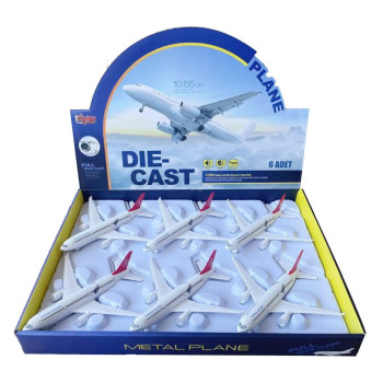 STAND 'DA METAL ÇEKBIRAK SESLİ IŞIKLI THY UÇAK 20CM STAND 'DA METAL ÇEKBIRAK SESLİ IŞIKLI THY UÇAK 20CM