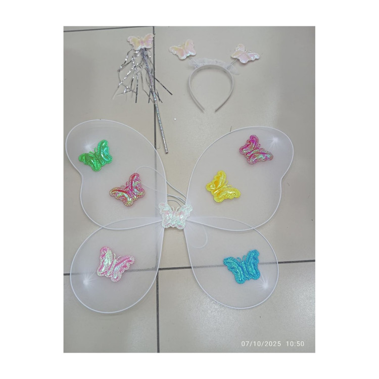 PVCDE TAÇLI KELEBEK KANADI 3PCS