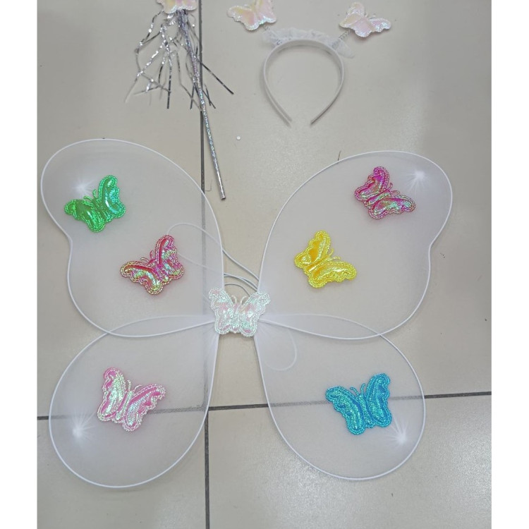 PVCDE TAÇLI KELEBEK KANADI 3PCS