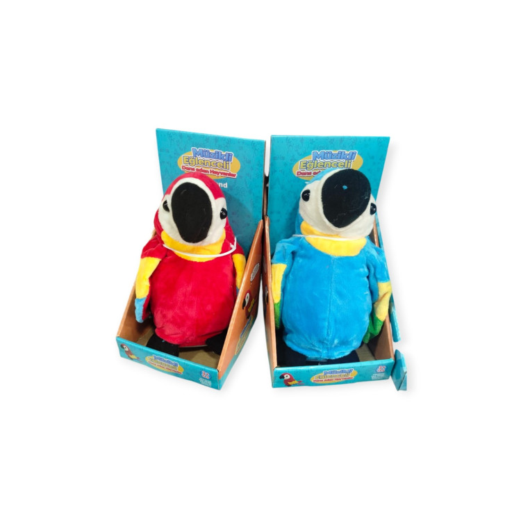 KUT.PİLLİ DANS EDEN SES KAYITLI PAPAĞAN 25CM