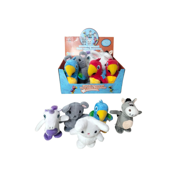 STAND PİLLİ DANS EDEN SES KAYITLI HAYVANLAR 20CM