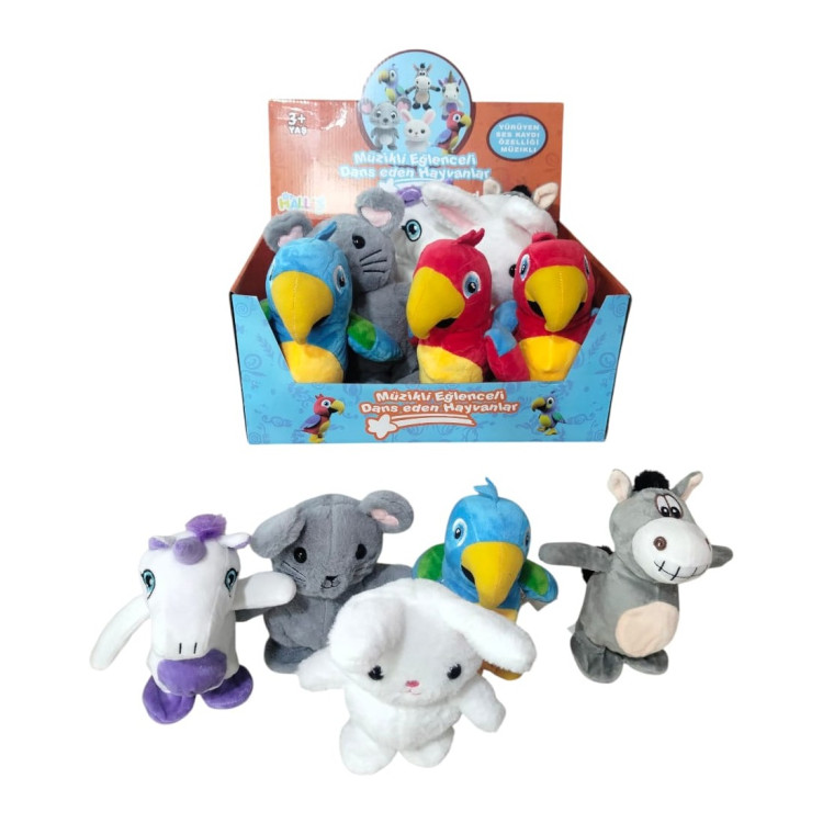 STAND PİLLİ DANS EDEN SES KAYITLI HAYVANLAR 20CM