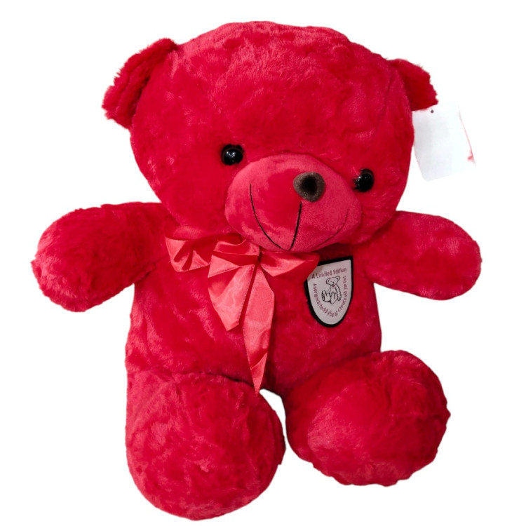 50 CM KIRMIZI AYI PELUŞ ithal