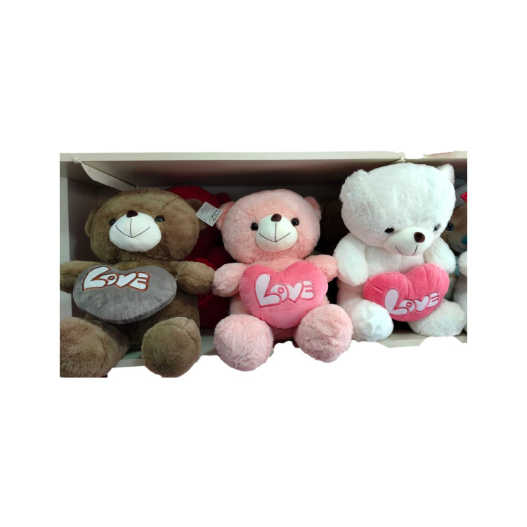 50CM LOVE KALPLİ AYI PELUŞ ithal