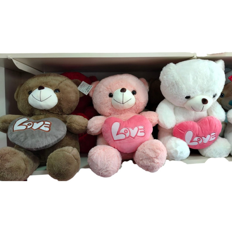 50CM LOVE KALPLİ AYI PELUŞ ithal