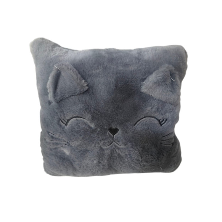 PELUŞ KEDİ KARE YASTIK