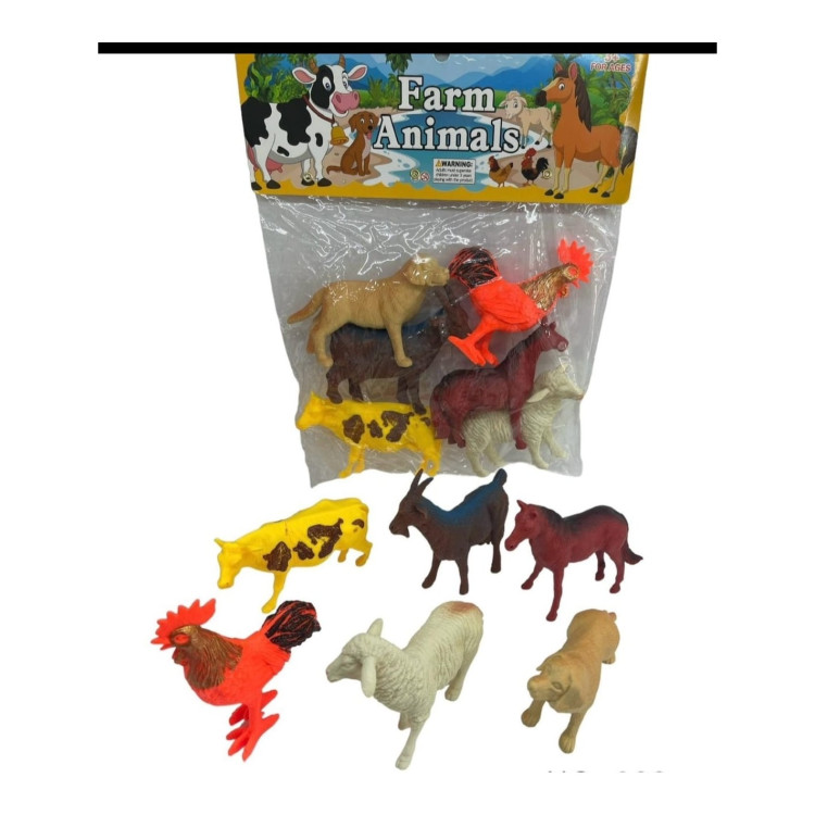 PVC DE 6 LI EVCİL HAYVANLAR SET