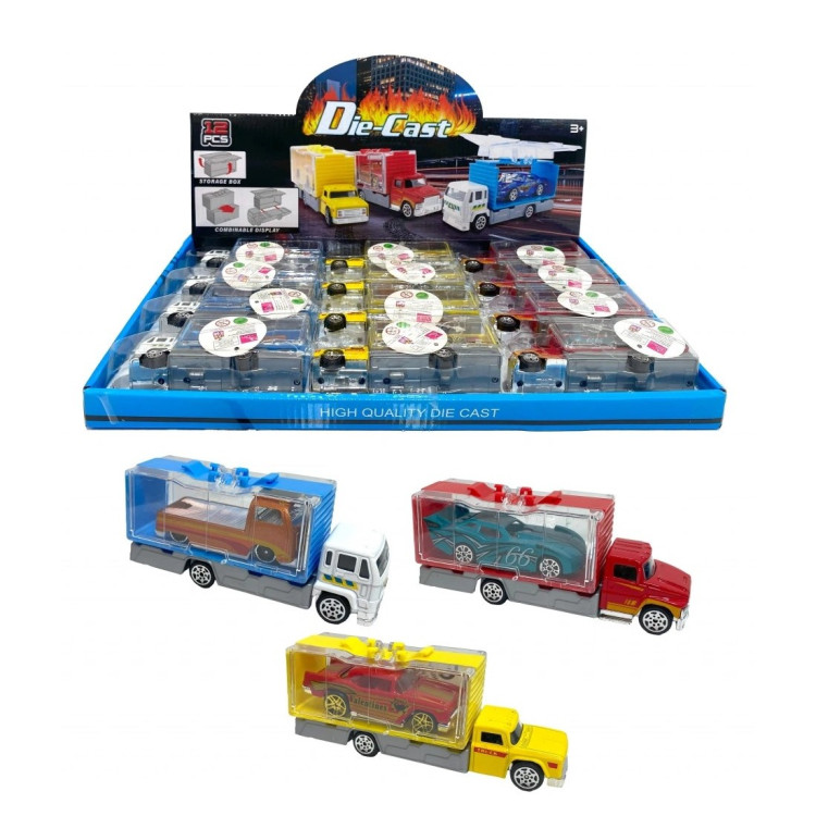 STANDLI METAL ARABA TAŞIYAN KAMYON 12CM