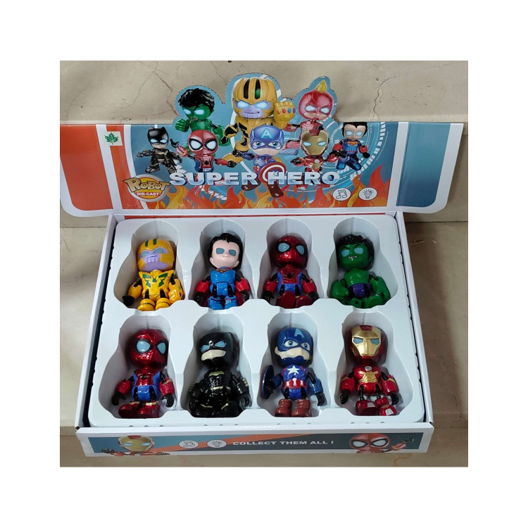 STAND METAL ROBOT SESLİ IŞIKLI AVANGERS KARAKTER 11CM