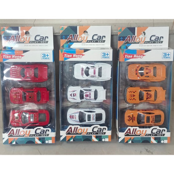 KUT. 3 LÜ METAL ARABALAR 7CM KUT. 3 LÜ METAL ARABALAR 7CM