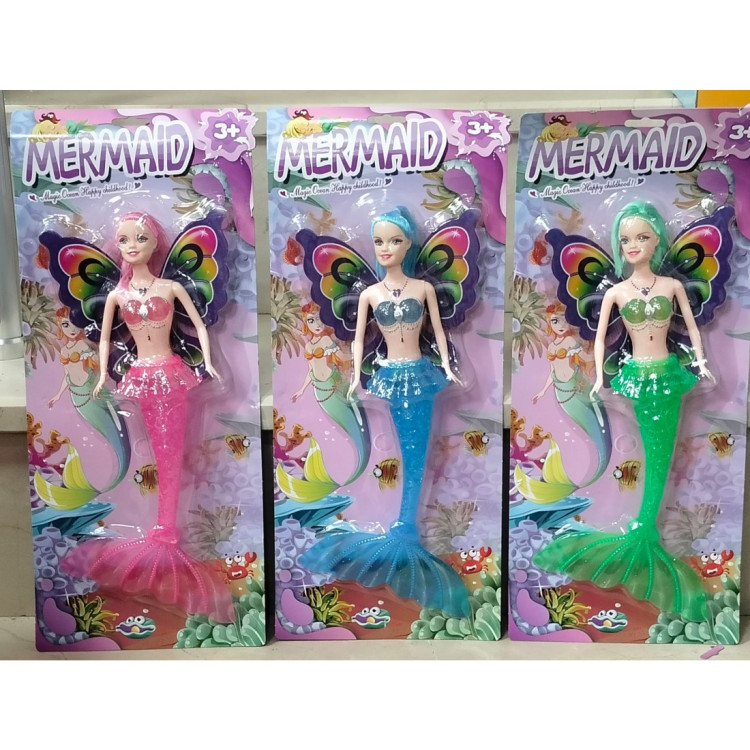 KART.IŞIKLI KANATLI DENİZ KIZI 30CM