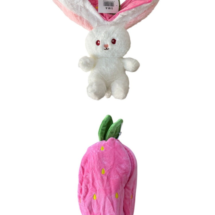 30 CM ÇİLEK TAVŞAN FERMUARLI ithal