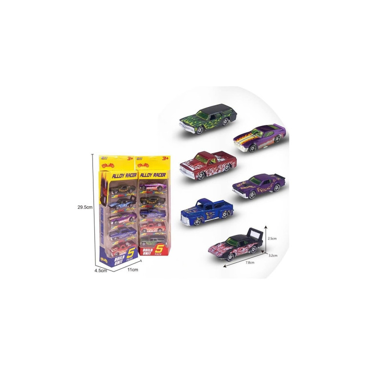 KUT. 5Lİ METAL MODEL ARABALAR 8CM