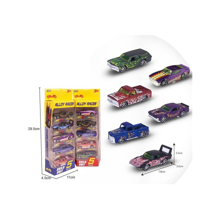 KUT. 5Lİ METAL MODEL ARABALAR 8CM