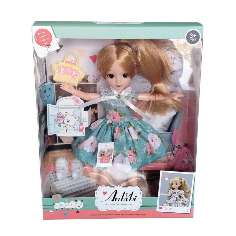 KUT.KALİTELİ BEBEK EKLEMLİ AKSESUARLI SET 30CM