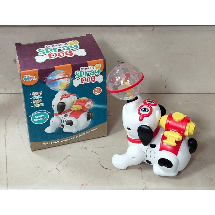 KUT.PİLLİ KÖPEK DUMAN ÇIKARAN DİSKO TOPLU IŞIKLI HAREKETLİ