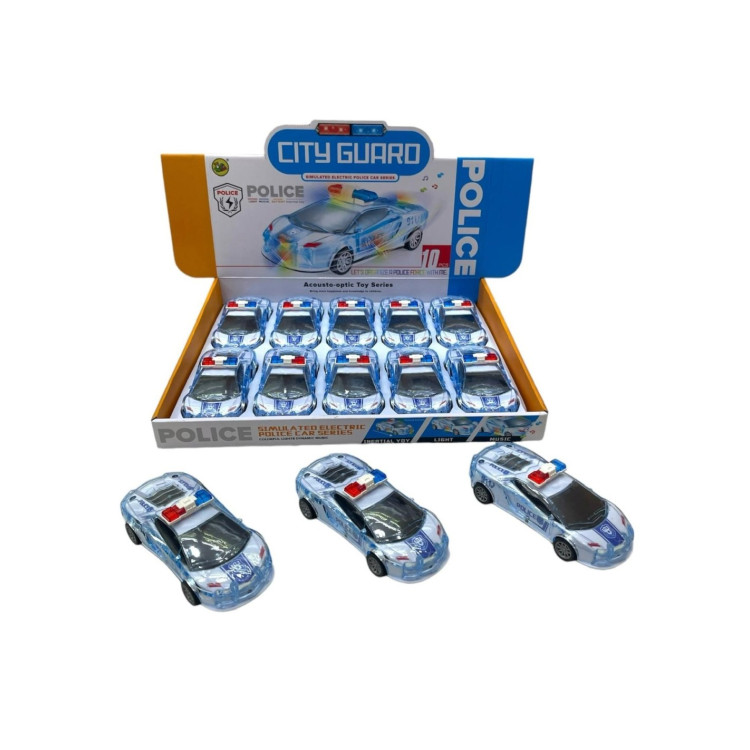 STANDLI KUT.SÜRT.SESLİ IŞIKLI POLİS TAKSİ 15CM