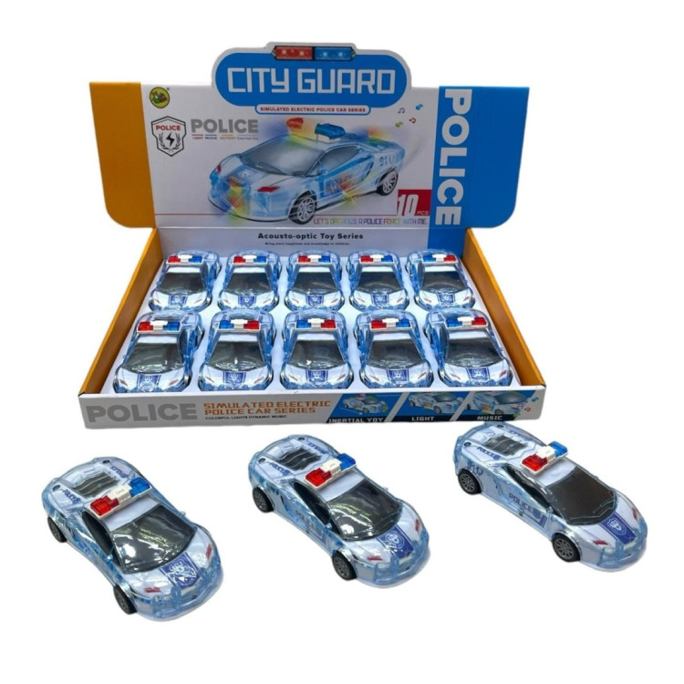 STANDLI KUT.SÜRT.SESLİ IŞIKLI POLİS TAKSİ 15CM