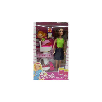 KUT.KLOZET SETLİ BANNNIE BARBİE BEBEKLİ SET KUT.KLOZET SETLİ BANNNIE BARBİE BEBEKLİ SET