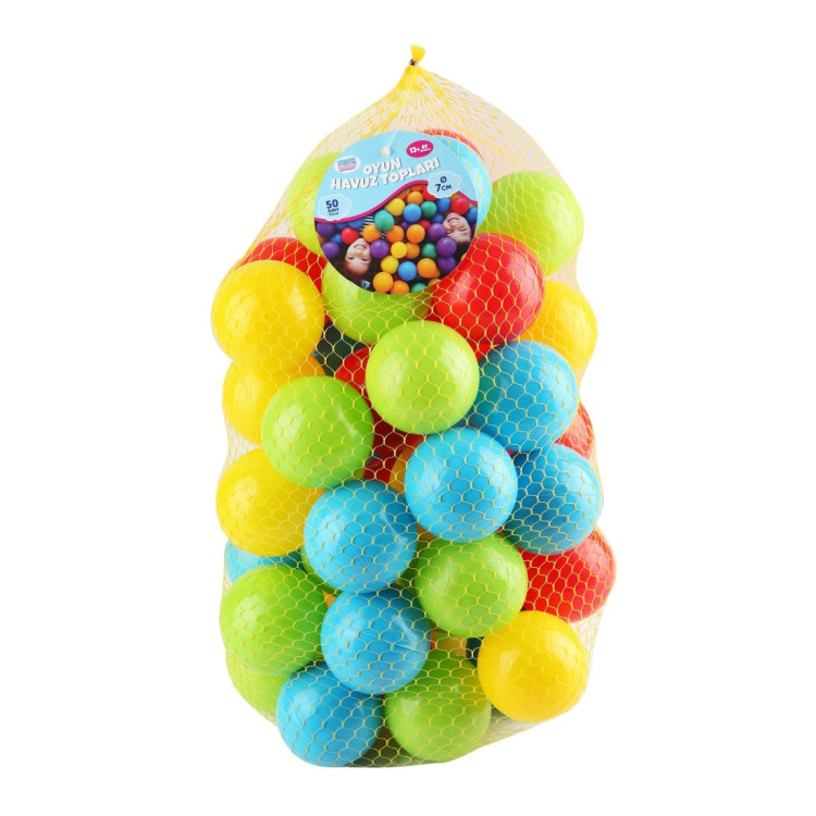 50Lİ 7 CM FİLEDE HAVUZ TOPU