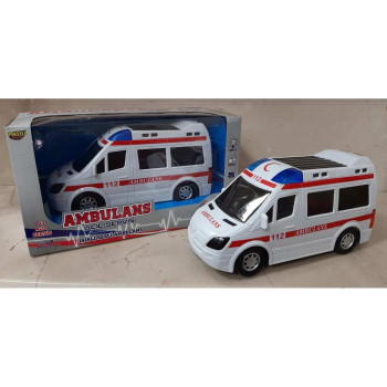 KUT.PİLLİ TR SESLİ 3D IŞIKLI AMBULANS ÇARP-DÖN 20CM KUT.PİLLİ TR SESLİ 3D IŞIKLI AMBULANS ÇARP-DÖN 20CM