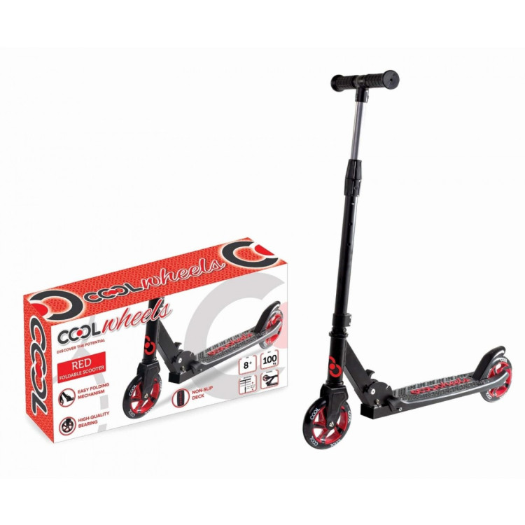 8+ KIRMIZI 2 TEKER METAL KATLANIR SCOOTER