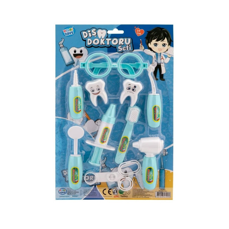 KART.MAVİ DİŞ DOKTOR SETİ 10PCS