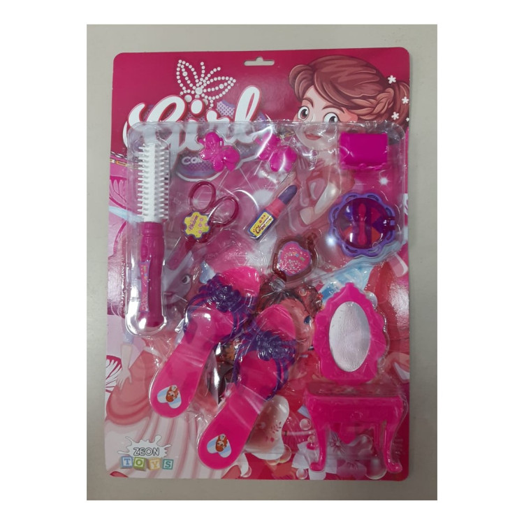 KART.11 PCS TERLİKLİ AKSESUARLI GÜZELLİK SETİ