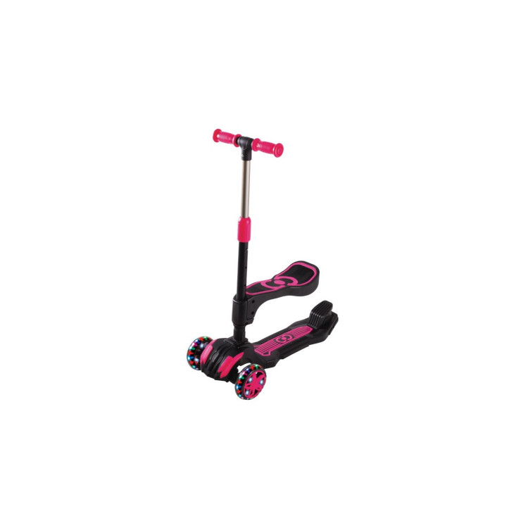 COMBO PEMBE OTURAKLI 3 TEKER IŞIKLI SCOOTER
