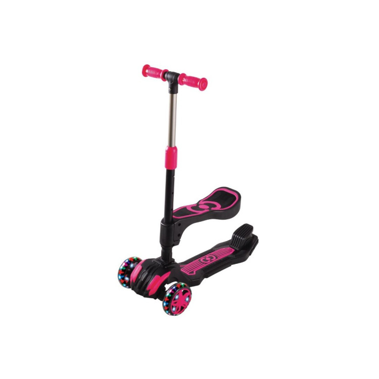 COMBO PEMBE OTURAKLI 3 TEKER IŞIKLI SCOOTER