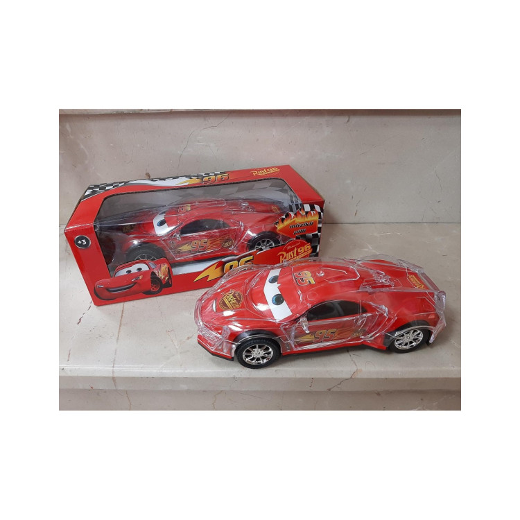 KUT.PİLLİ PARLAK ŞİMŞEK MQUİN ARABA 23CM ÇARP-DÖN