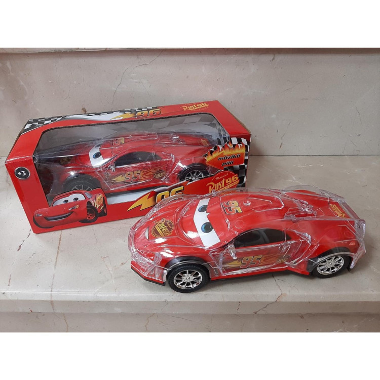 KUT.PİLLİ PARLAK ŞİMŞEK MQUİN ARABA 23CM ÇARP-DÖN