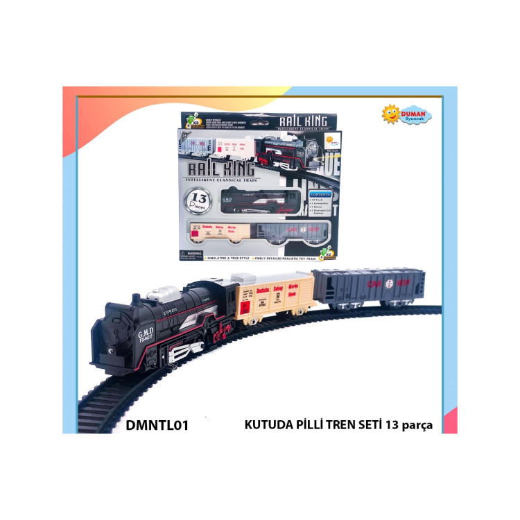KUT. 13 PCS PİLLİ RAYLI TREN SETİ