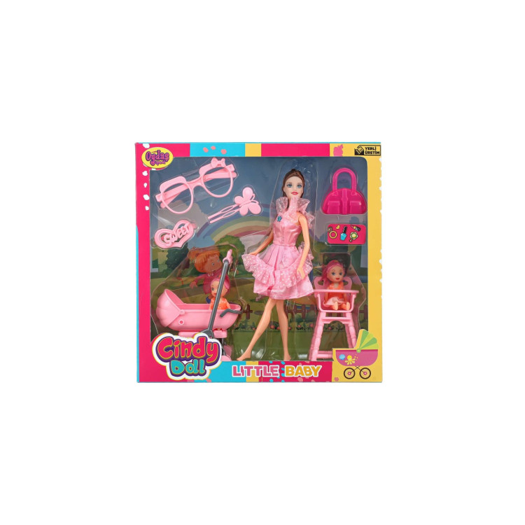 KUT.BEBEKLİ PUSETLİ MAMA SANDALYELİ SET