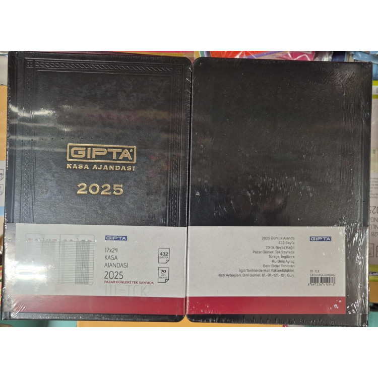 2025 GIPTA KASA AJANDASI 17X24 432SY