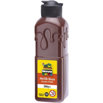 NOVACOLOR NC3016 AKRİLİK BOYA 250GR KAHVE NOVACOLOR NC3016 AKRİLİK BOYA 250GR KAHVE