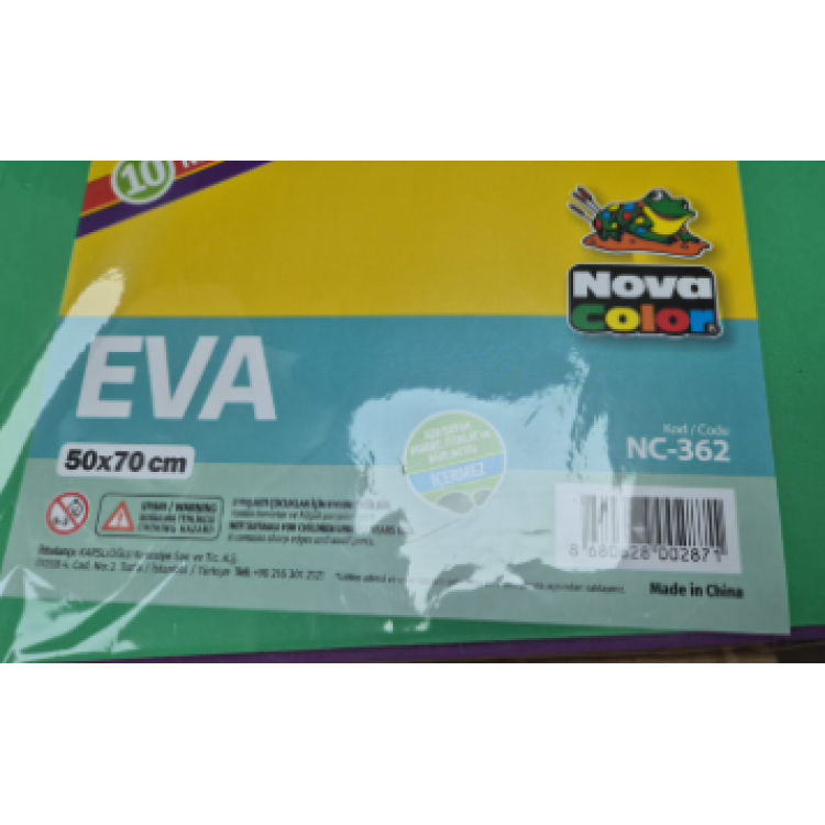 NOVACOLOR NC-362 EVA DÜZ 50X70 10LU