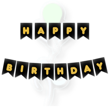 Banner Siyah-Altın Happy Bırthday Banner Siyah-Altın Happy Bırthday