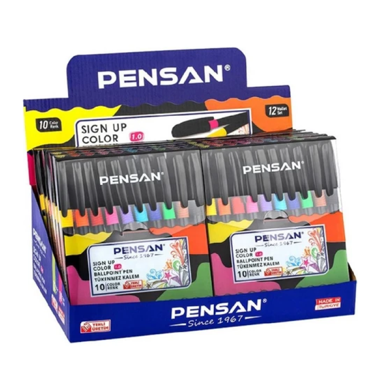 PENSAN SİNG UP 10 RENK TÜKENMEZ KALEM 12Lİ