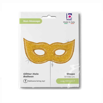 Folyo Balon Grabo 51" Gold Glıtter Mask 130cm Folyo Balon Grabo 51" Gold Glıtter Mask 130cm