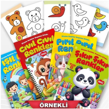 Efsane Renkler Örnekli Boyama Kitabı 4 Kitap Set/ Geleceğin Yıldızları Yayınevi *10