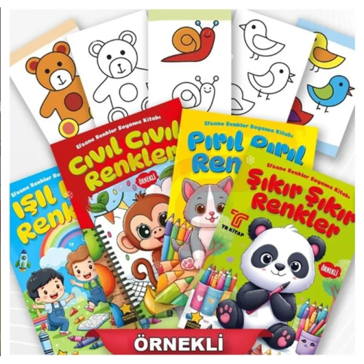 Efsane Renkler Örnekli Boyama Kitabı 4 Kitap Set/ Geleceğin Yıldızları Yayınevi *10