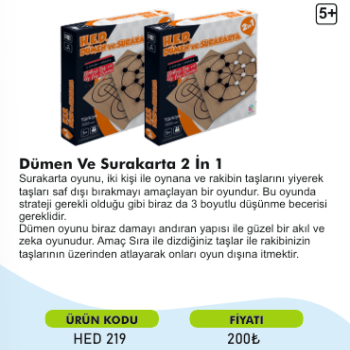 DÜMEN VE SURAKARTA 2 İN 1 DÜMEN VE SURAKARTA 2 İN 1