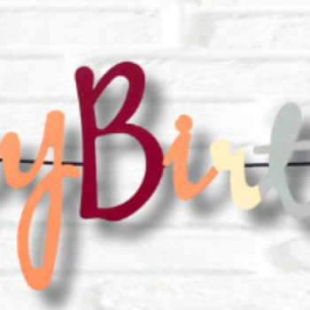 Banner Kaligrafi Happy Bırthday Retro 100X20cm Banner Kaligrafi Happy Bırthday Retro 100X20cm