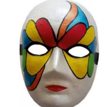 KUMTOYS KARTON MASKE Boyama Seti - 6 Renk Boya + Fırça + Maske KUMTOYS KARTON MASKE Boyama Seti - 6 Renk Boya + Fırça + Maske