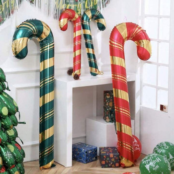 Büyük Kırmızı Baston Folyo Balon 8347 150X60CM Büyük Kırmızı Baston Folyo Balon 8347 150X60CM