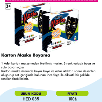 KARTON MASKE BOYAMA KARTON MASKE BOYAMA