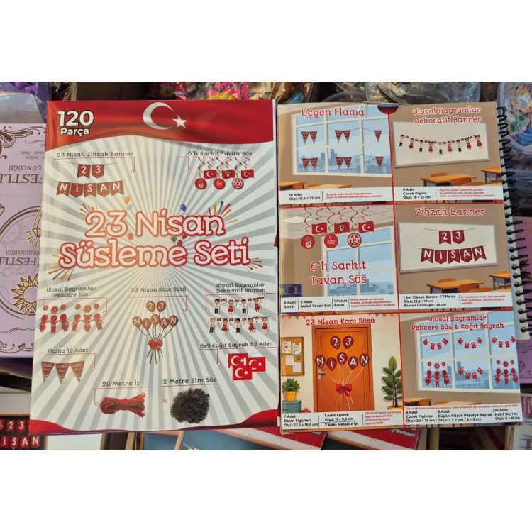 120 PARÇA 23 NİSAN KUTU SET