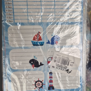 FLYCOLOR DERS PROGRAMLI 3LÜ (24 ETİKETLİ) OKUL ETİKETİ 70 SET FLYCOLOR DERS PROGRAMLI 3LÜ (24 ETİKETLİ) OKUL ETİKETİ 70 SET